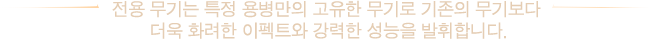 전용 무기 설명